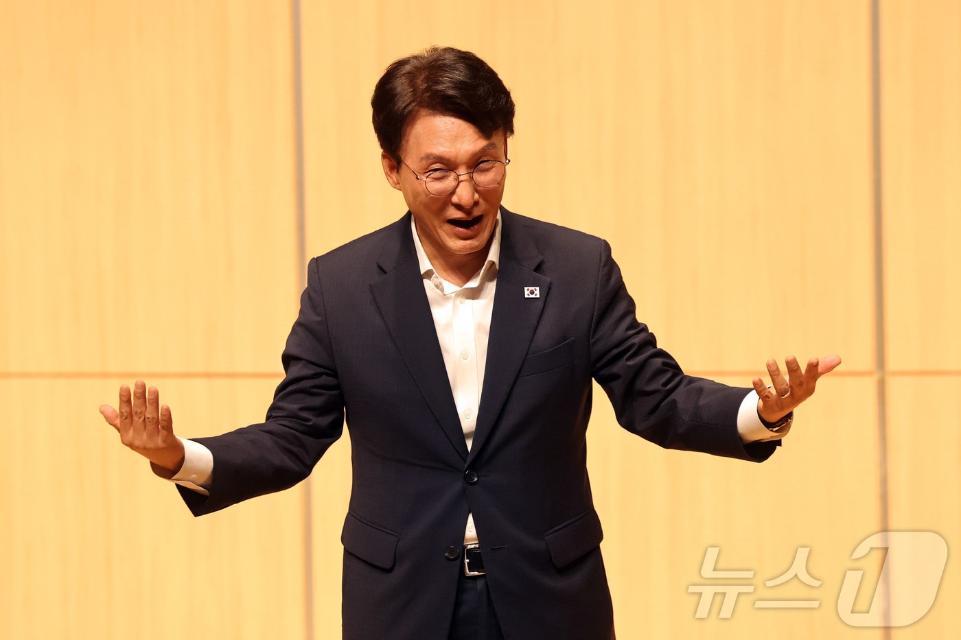 더불어민주당 당권 주자인 김민석 의원이 26일 전남광주통합특별시 북구 광주과학기술원에서 열린 초청 강연회에서 발언을 하고 있다. 2026.7.26 ⓒ 뉴스1 조수민 기자