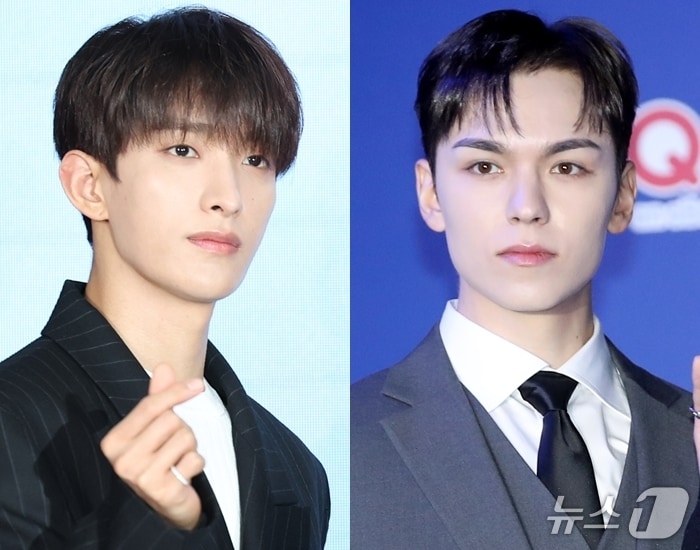 세븐틴 도겸(왼쪽), 버논 ⓒ 뉴스1