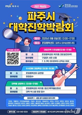 파주시 대학진학박람회 안내 포스터. (파주시 제공, 재판매 및 DB금지)