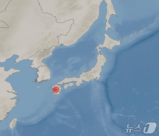 일본 규슈 구마모토현 지진 발생지.(기상청 제공. 재판매 및 DB 금지)/뉴스1