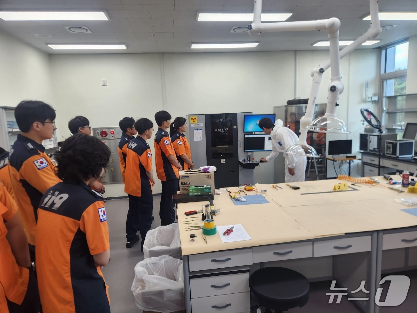 29일 충청소방학교에서 진행된 충남소방본부 신규 화재 조사관 하반기 직무교육 모습. (충남소방본부 제공, 재판매 및 DB금지) / 뉴스1