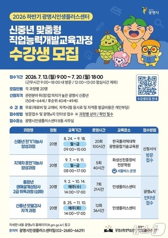 직업능력개발교육과정.(광명시 제공)