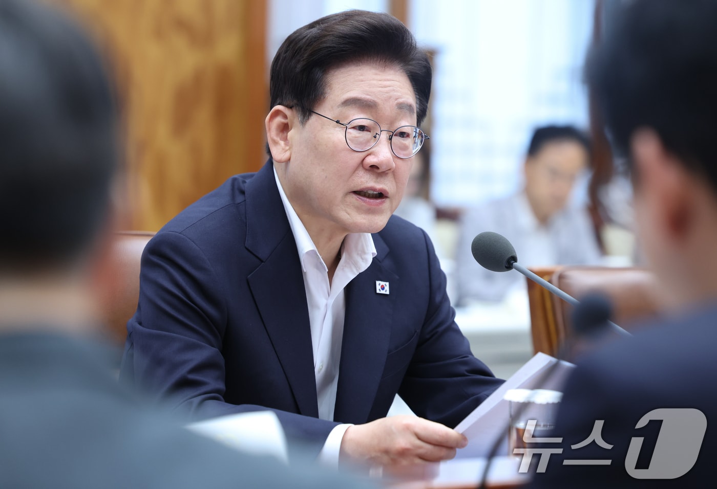 이재명 대통령이 10일 청와대에서 열린 메가프로젝트 2차 민관합동 점검회의에서 발언하고 있다. 2026.8.10 ⓒ 뉴스1 허경 기자