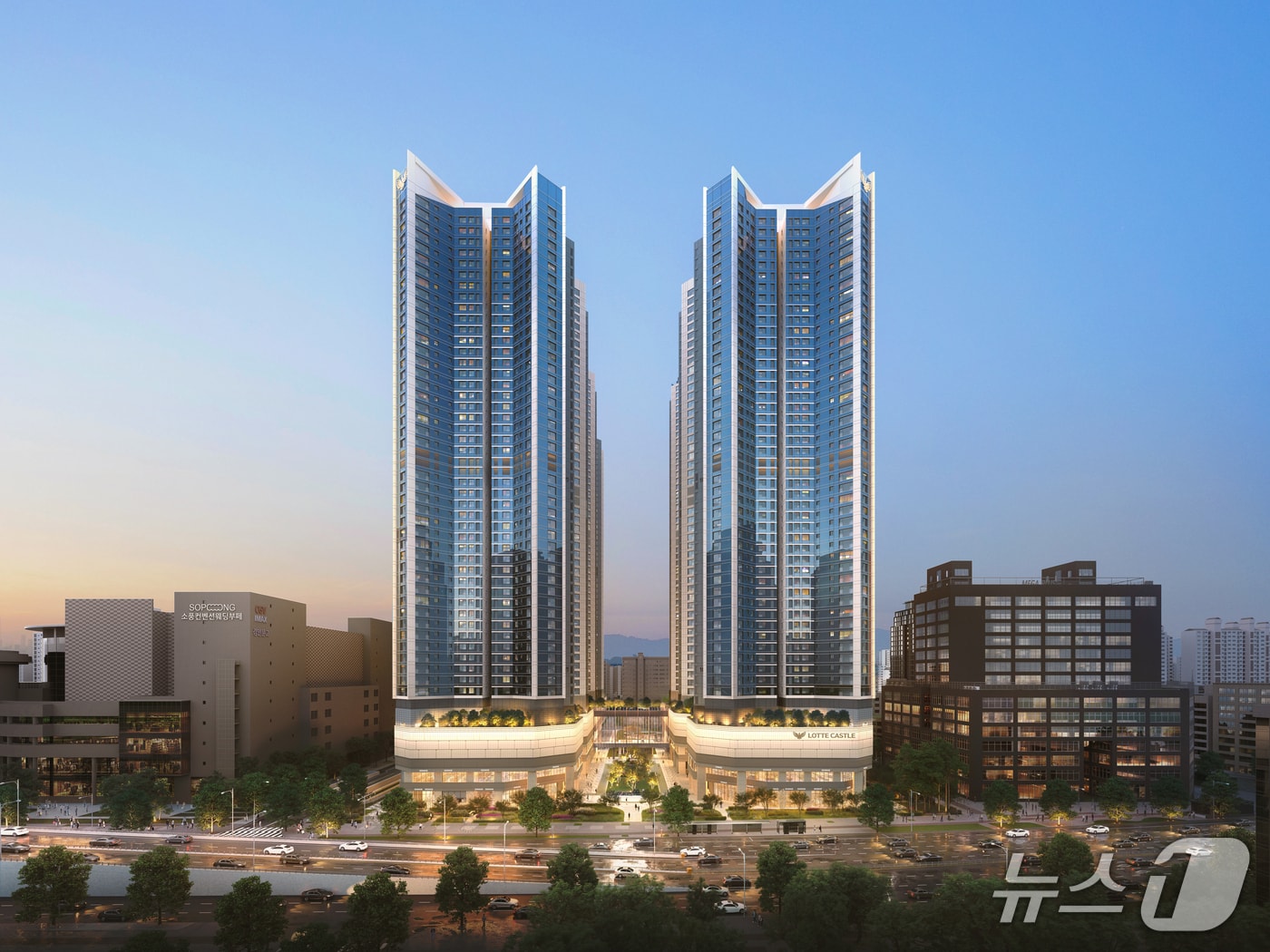 부천 상동역 롯데캐슬 시그니처 투시도/뉴스1