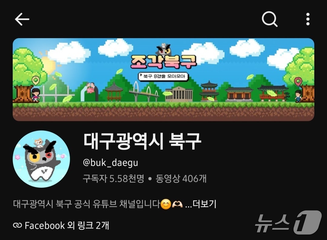 대구 북구 유튜브 공식 채널 갈무리(재판매 및 DB금지)