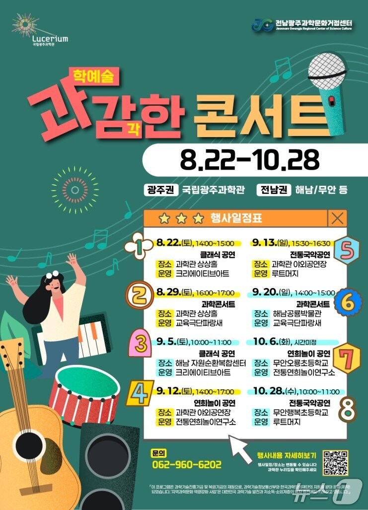국립광주과학관, 22일부터 지역 순회 '과감한 콘서트' 개최