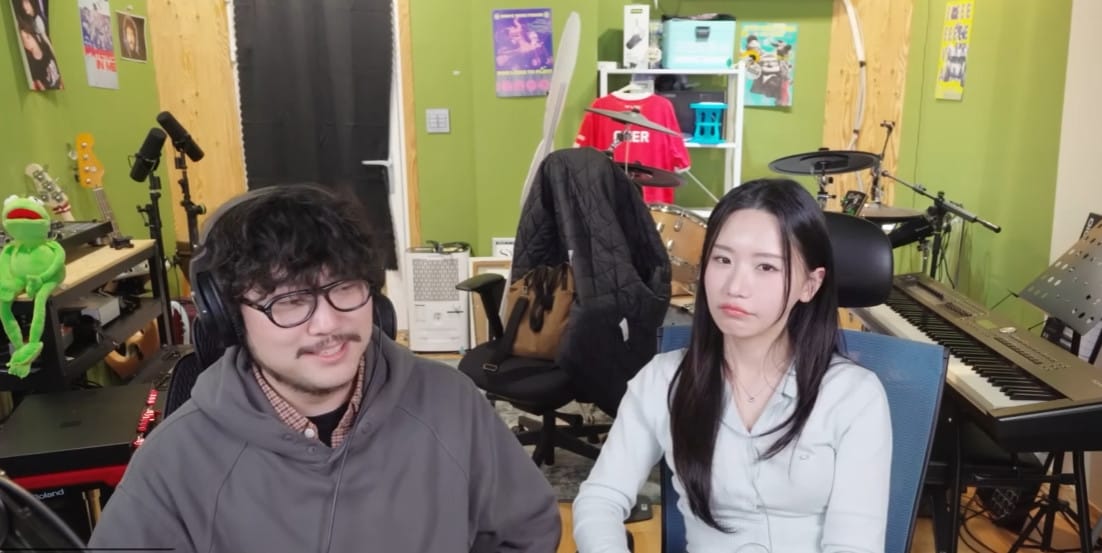 조매력(왼쪽)과 송하예 (유튜브 영상 갈무리)