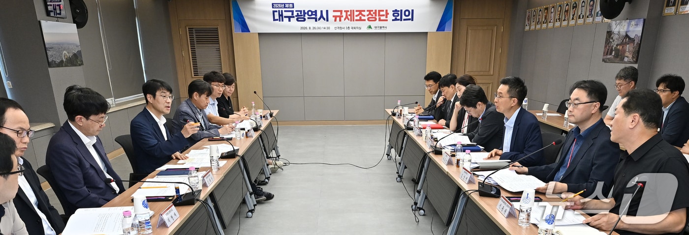 대구시 규제조정단이 최근 대구시 산격청사에서 회의를 열고 있다. (대구시 제공. 재판매 및 DB 금지)/뉴스1