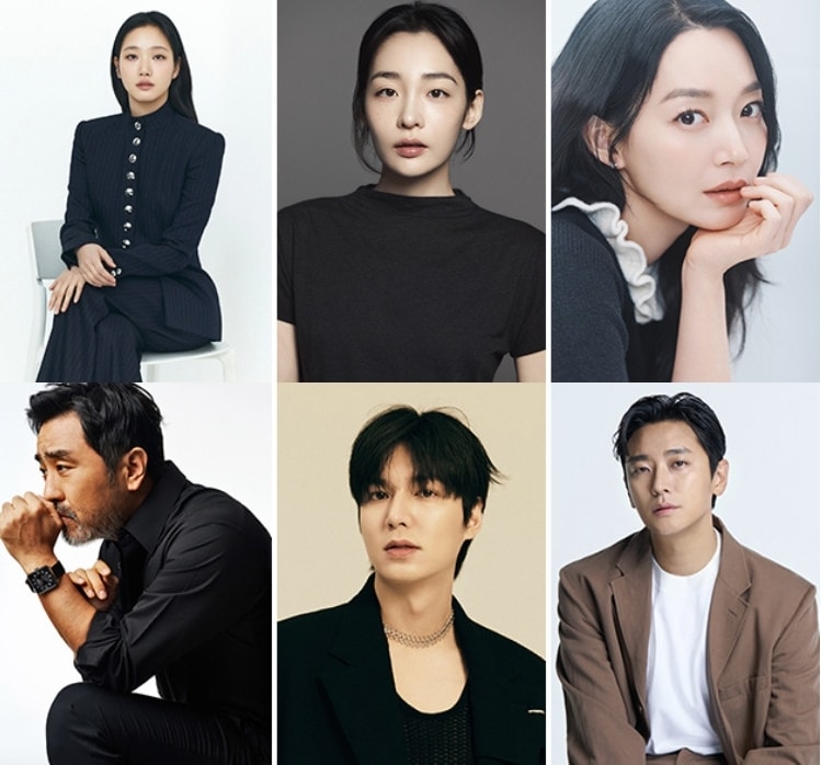 김고은, 김민하, 신민아, 주지훈, 이민호, 류승룡(상단 왼쪽부터 시계방향, 각 소속사 제공)
