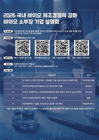 "실험실 넘어 공장으로"...국산 바이오 소부장, 현장 도입 확대 - 뉴스 썸네일 이미지