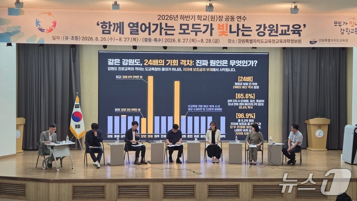 강원특별자치도교육청의 2026년 하반기 학교(원)장 공동연수. (도교육청 제공, 재판매 및 DB금지)