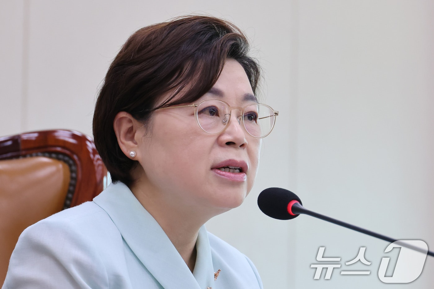 김정재 위원장이 3일 서울 여의도 국회에서 열린 성평등가족위원회 전체회의에서 발언하고 있다. 2026.8.3 ⓒ 뉴스1 신웅수 기자