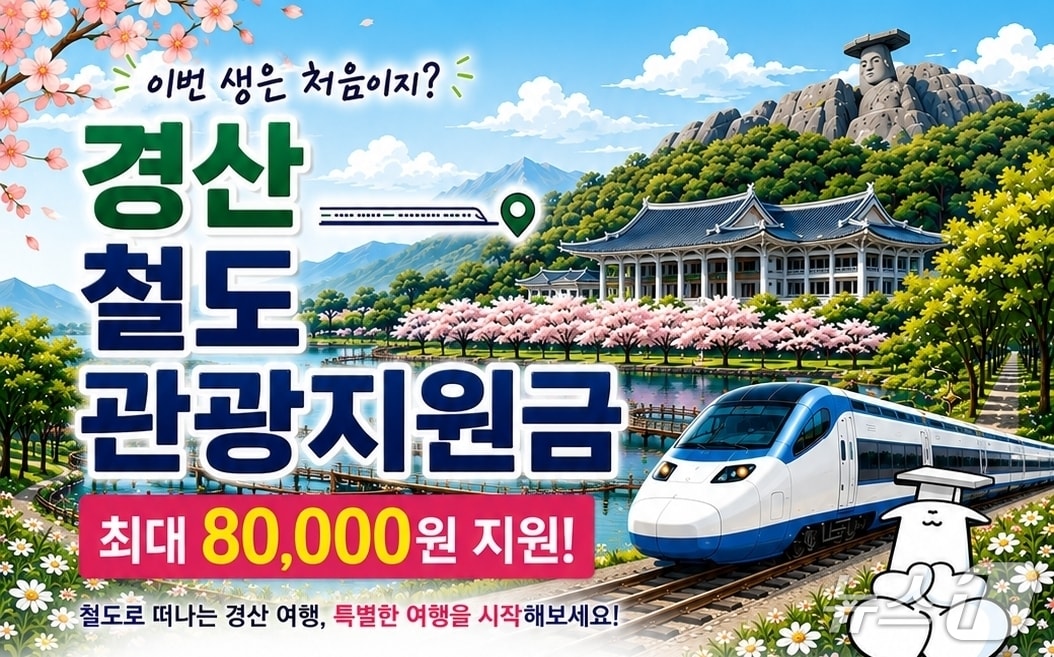 경산 철도여행 지원금 지급 포스터/뉴스1