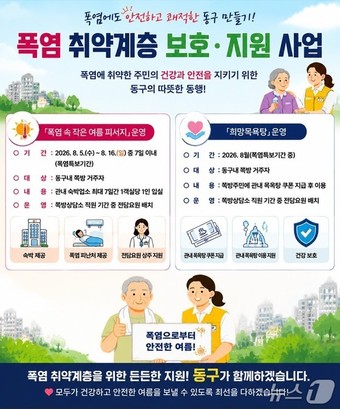 '폭염 속 작은 여름 피서지' 및 '희망 목욕탕' 사업 안내 포스터 (부산 동구 제공. 재판매 및 DB금지)