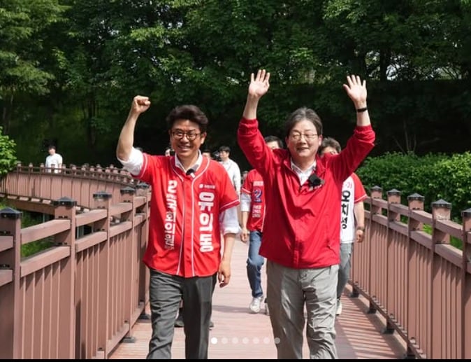 지난 5월 25일 경기평택을 재선거에 출마한 유의동 국민의힘 후보 지원에 나선 유승민 전 의원. (SNS 갈무리· 재판매 및 DB 금지) 2026.8.3 ⓒ 뉴스1