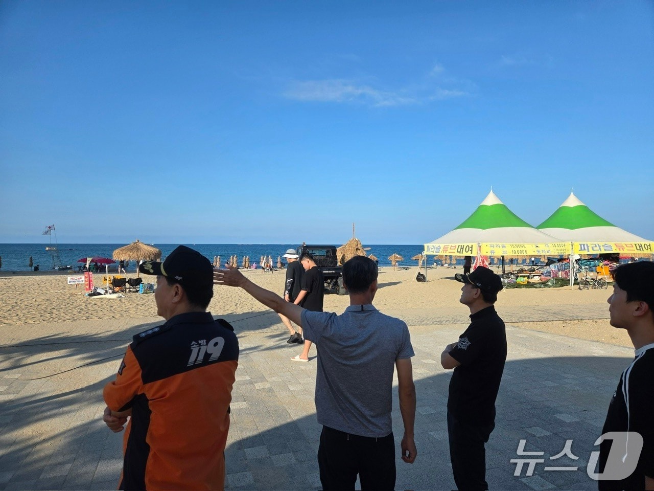 강원특별자치도소방본부의 동해안 해수욕장 여름철 물놀이 안전사고 예방 현장 점검.(도소방본부 제공, 재판매 및 DB금지)