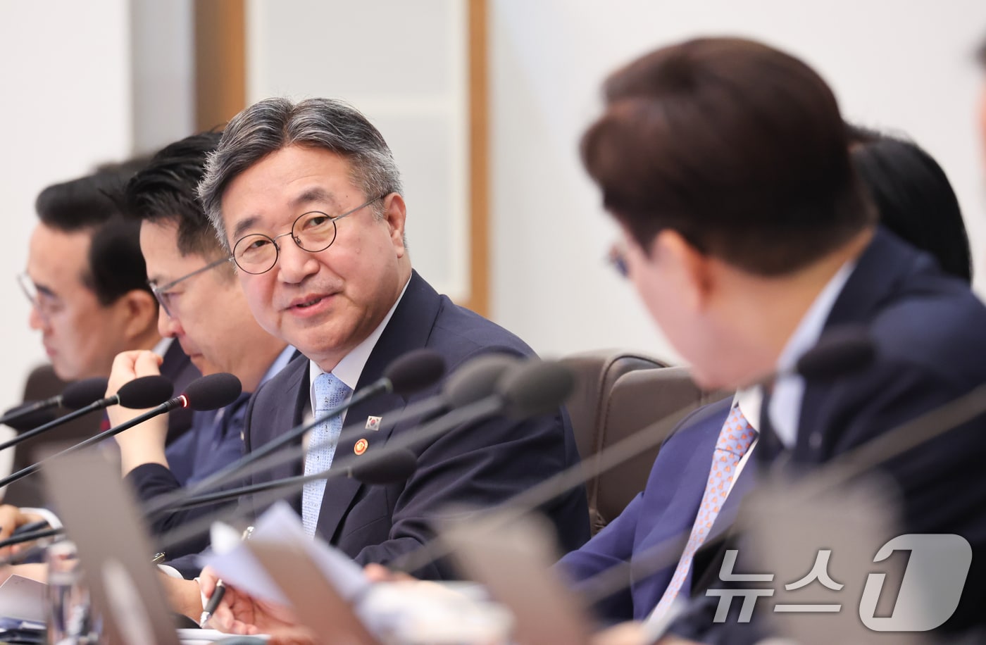 윤호중 행정안전부 장관이 1일 청와대에서 열린 국무회의에서 발언하고 있다. 2026.9.1 ⓒ 뉴스1 이재명 기자