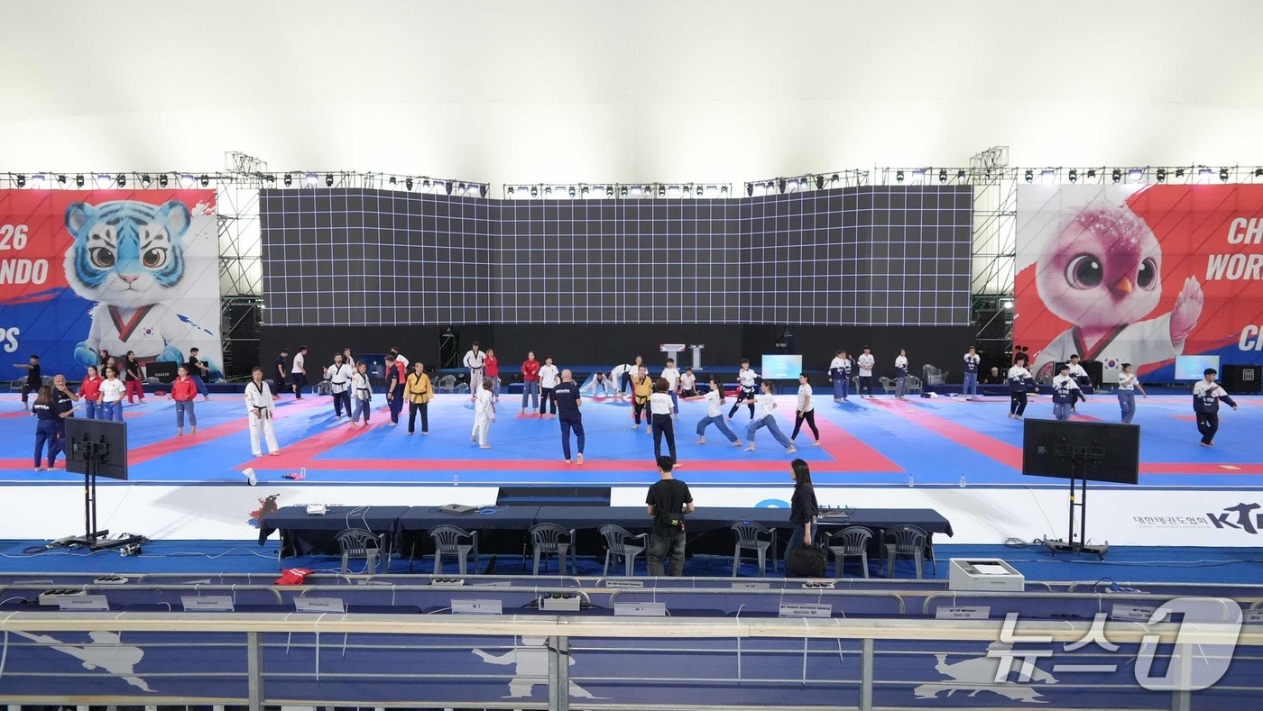 춘천 2026 세계태권도품새선수권대회를 하루 앞둔 현장.(춘천시 제공, 재판매 및 DB 금지) 2026.9.14