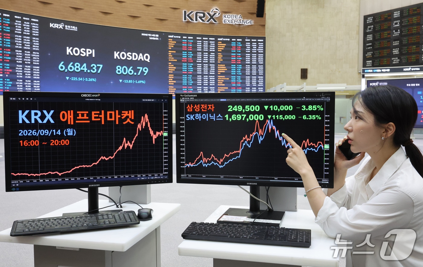 애프터마켓이 운영되고 있는 한국거래소. 2026.9.14 ⓒ 뉴스1 김진환 기자