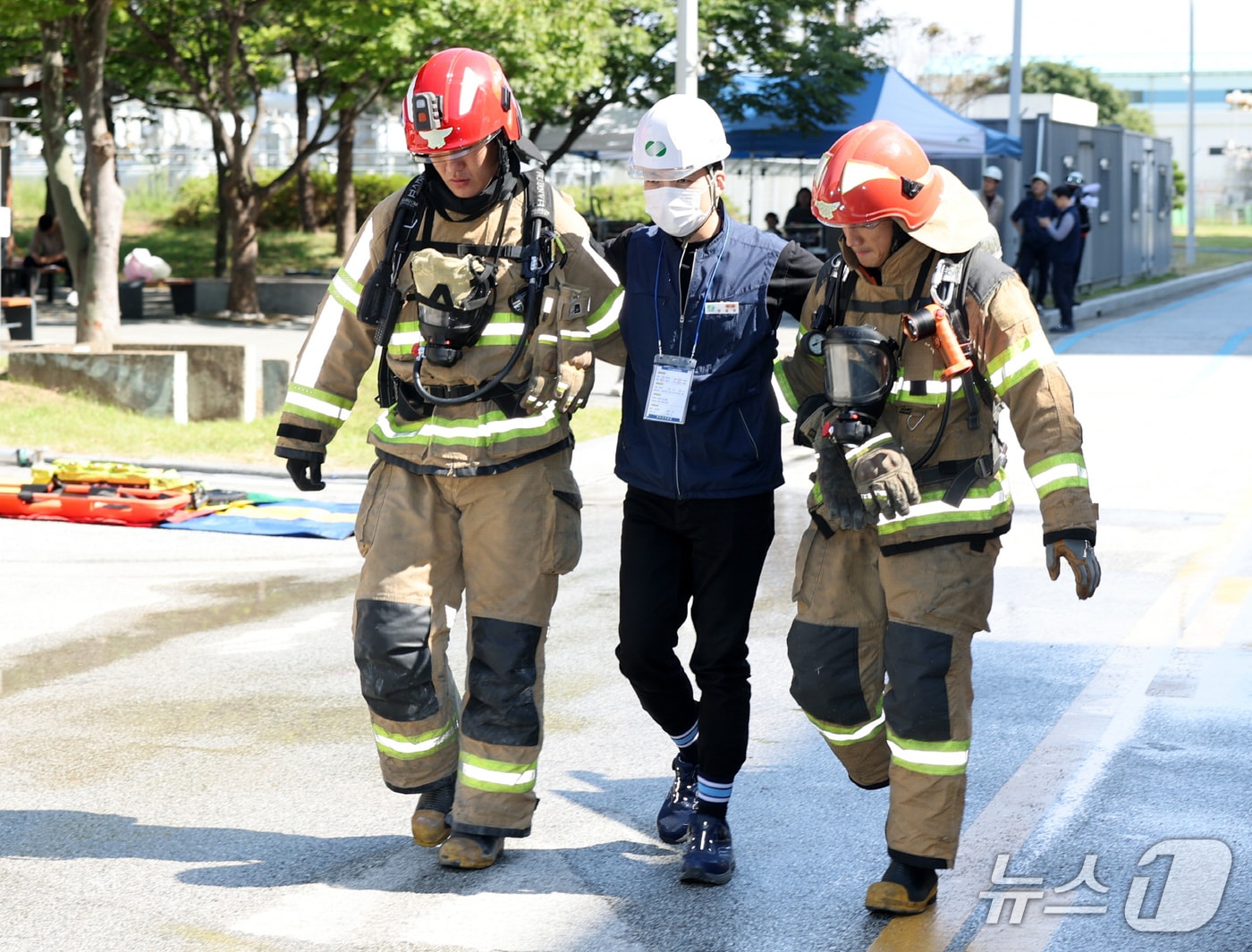 한수원㈜ 한울본부에서 진행된 2026년 재난대응 안전한국훈련 모습. (한울원자력본부 제공. 재판매 및 DB 금지) 2026.9.14/뉴스1