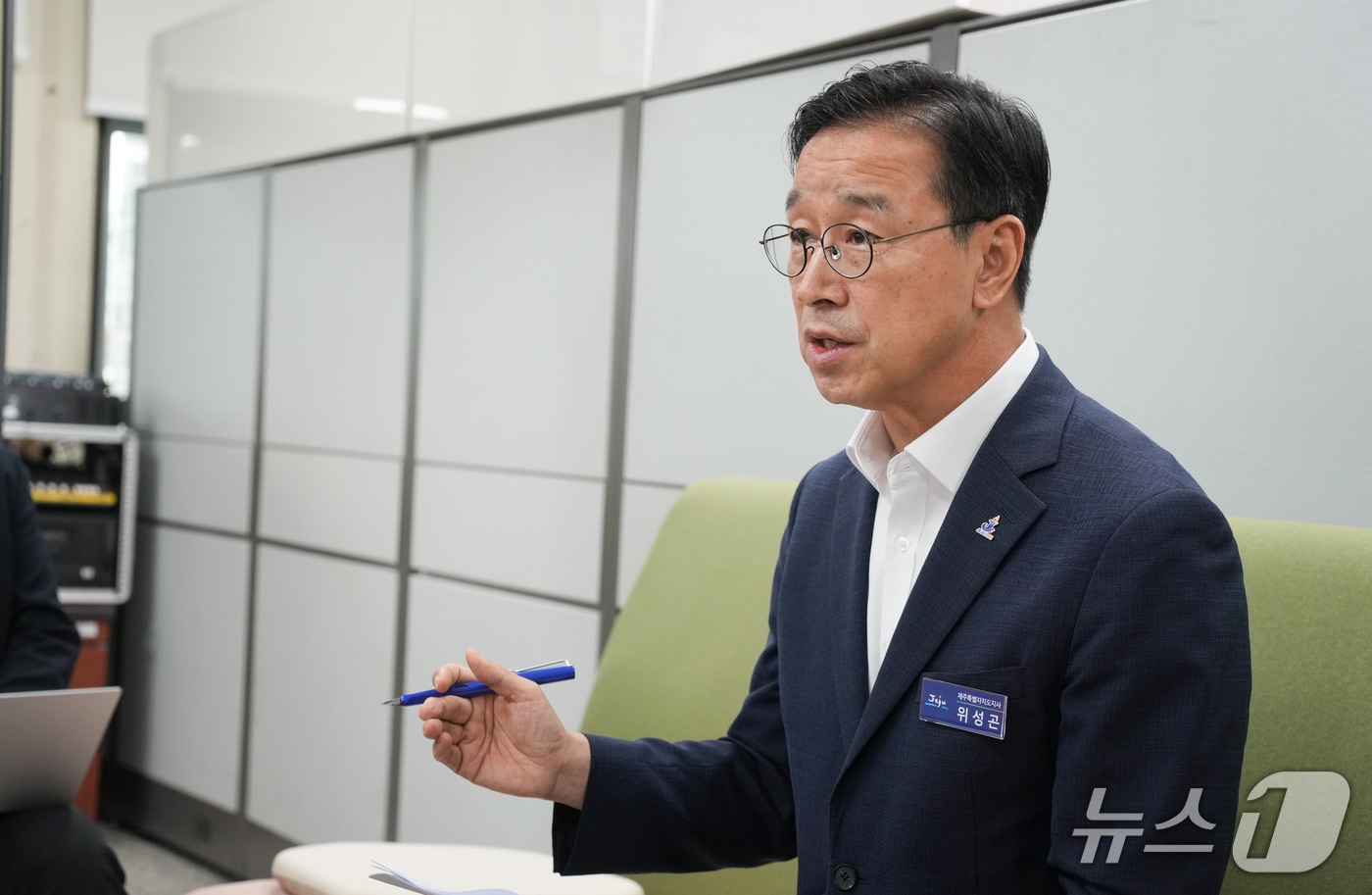 위성곤 제주특별자치도지사가 16일 오전 제주도청 기자실에서 출입기자단과 간담회를 하고 있다.(제주특별자치도 제공, 재판매 및 DB 금지) 2026.9.16 ⓒ 뉴스1 오미란 기자