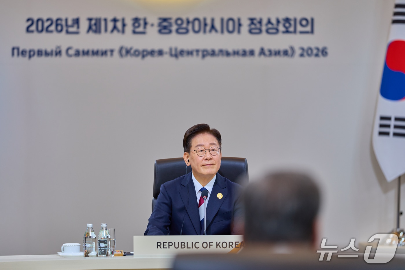 이재명 대통령이 16일 서울의 한 호텔에서 열린 2026년 제1차 한·중앙아시아 정상회의에서 개회사를 하고 있다.(청와대 제공. 재판매 및 DB 금지) 2026.9.16 ⓒ 뉴스1 허경 기자