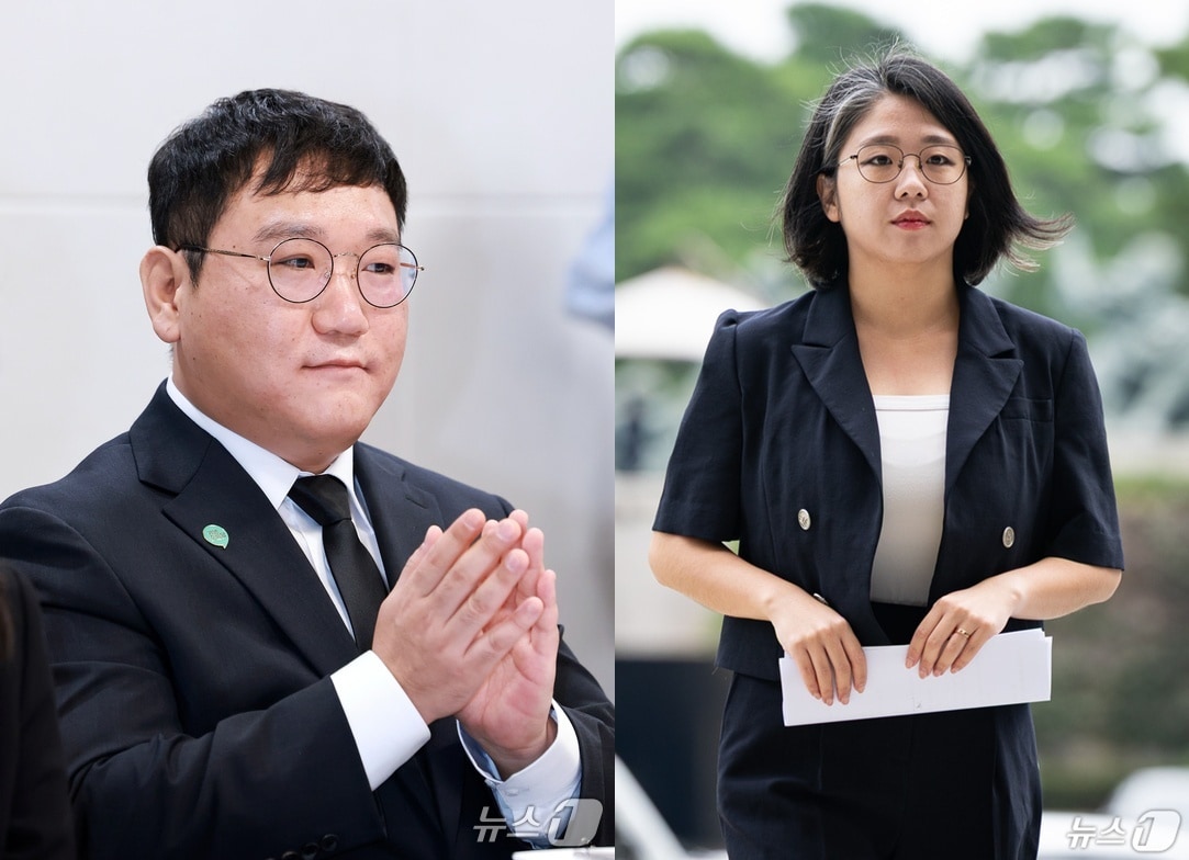 박기홍 기본소득당 최고위원(왼쪽), 용혜인 기본소득당 의원ⓒ 뉴스1