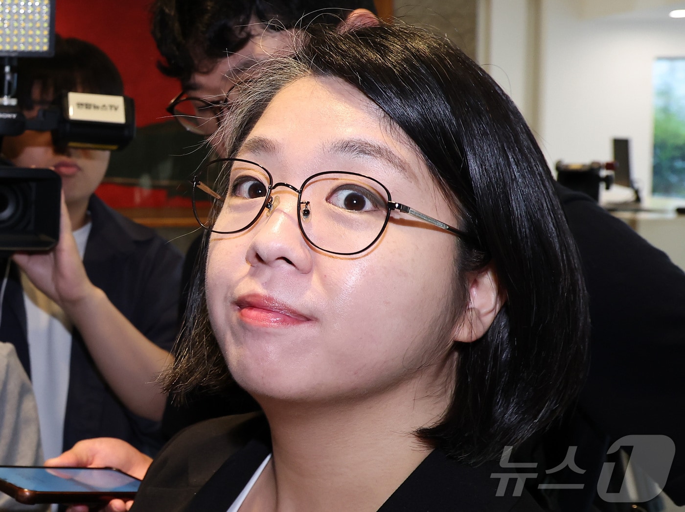 용혜인 성평등가족부 장관 후보자가 3일 오전 서울 서대문구 한국청소년활동진흥원에 마련된 인사청문회 준비사무실로 출근하고 있다. 2026.9.3 ⓒ 뉴스1 김성진 기자