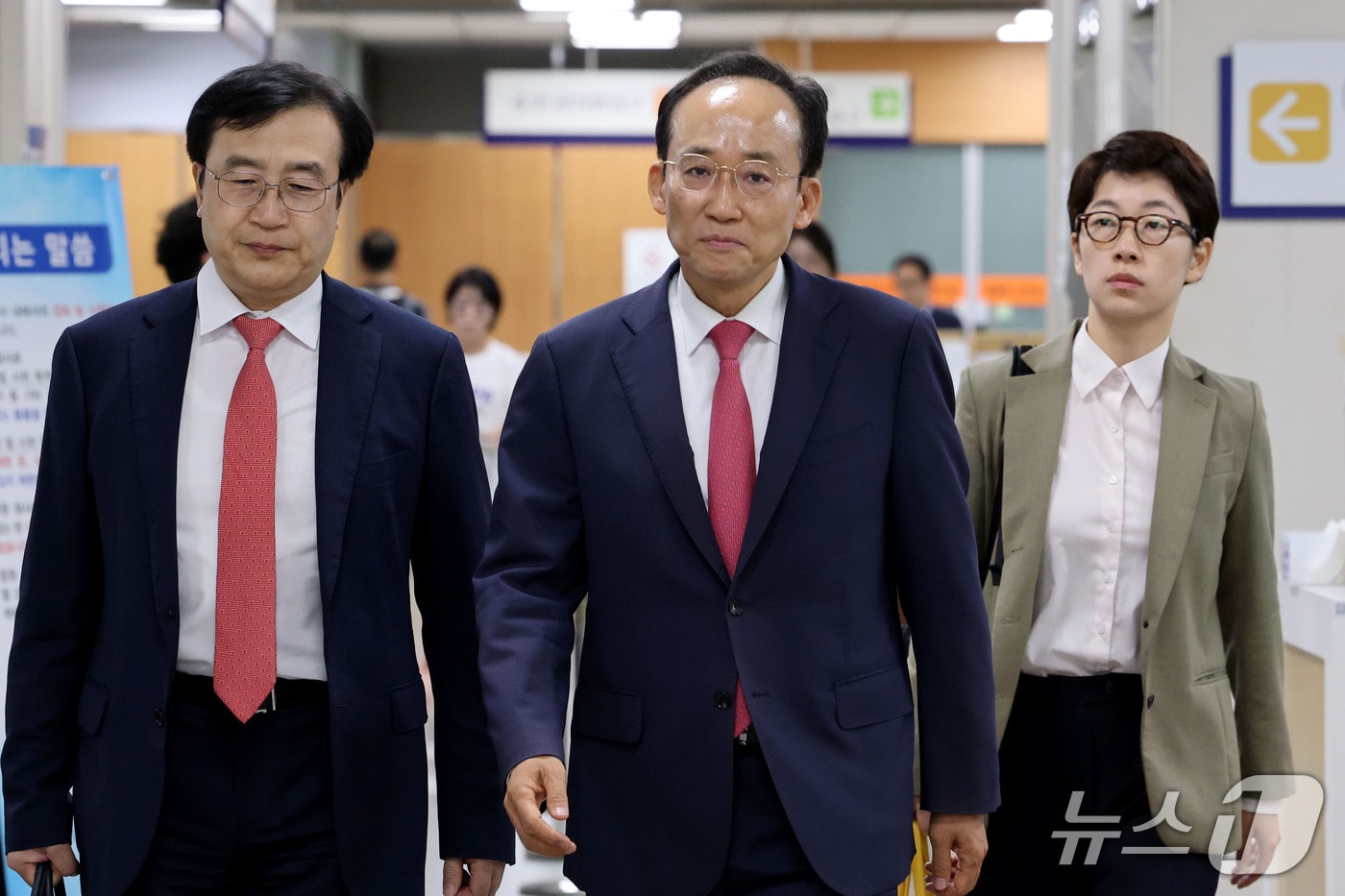 12·3 비상계엄 당시 국회의 계엄 해제 표결을 방해한 혐의로 기소된 추경호 대구시장이 30일 오전 서울 서초구 서울중앙지방법원에서 열린 1심 결심 공판에 출석하고 있다. 2026.9.30 ⓒ 뉴스1 이광호 기자