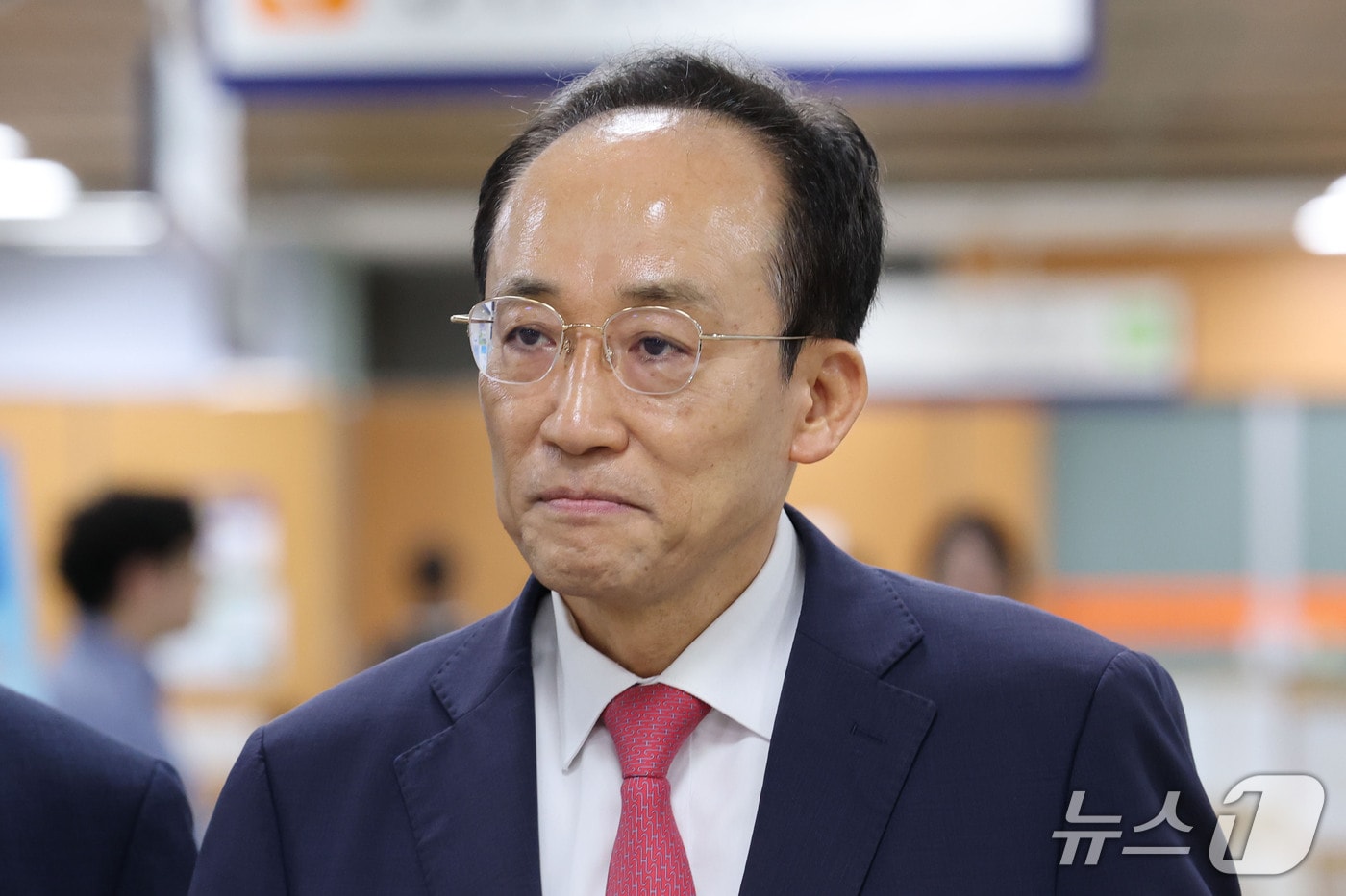12·3 비상계엄 당시 국회의 계엄 해제 표결을 방해한 혐의로 기소된 추경호 대구시장이 30일 오전 서울 서초구 서울중앙지방법원에서 열린 1심 결심 공판에 출석하고 있다. 2026.9.30 ⓒ 뉴스1 이광호 기자