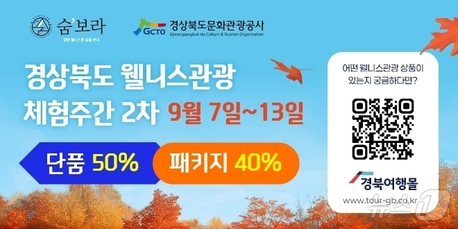 경북도는 6일 경북여행몰에서 13일까지 여행상품 24종을 최대 50% 할인 판매한다. /뉴스1