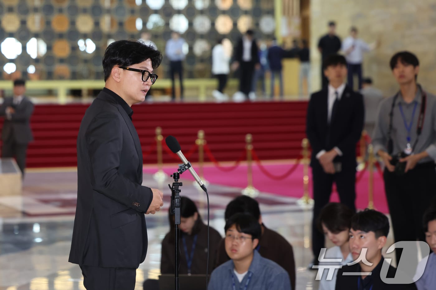 한동훈 무소속 의원이 8일 오전 서울 여의도 국회에서 김승원 법무부 장관 후보자 의혹과 관련해 발언을 하고 있다. 2026.9.8 ⓒ 뉴스1 황기선 기자