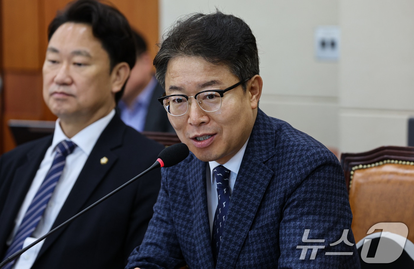 8일 서울 여의도 국회에서 열린 기후에너지환경노동위원회 전체회의에서 여당 간사로 선출된 최기상 더불어민주당 의원이 인사말을 하고 있다. 2026.9.8 ⓒ 뉴스1 김도우 기자