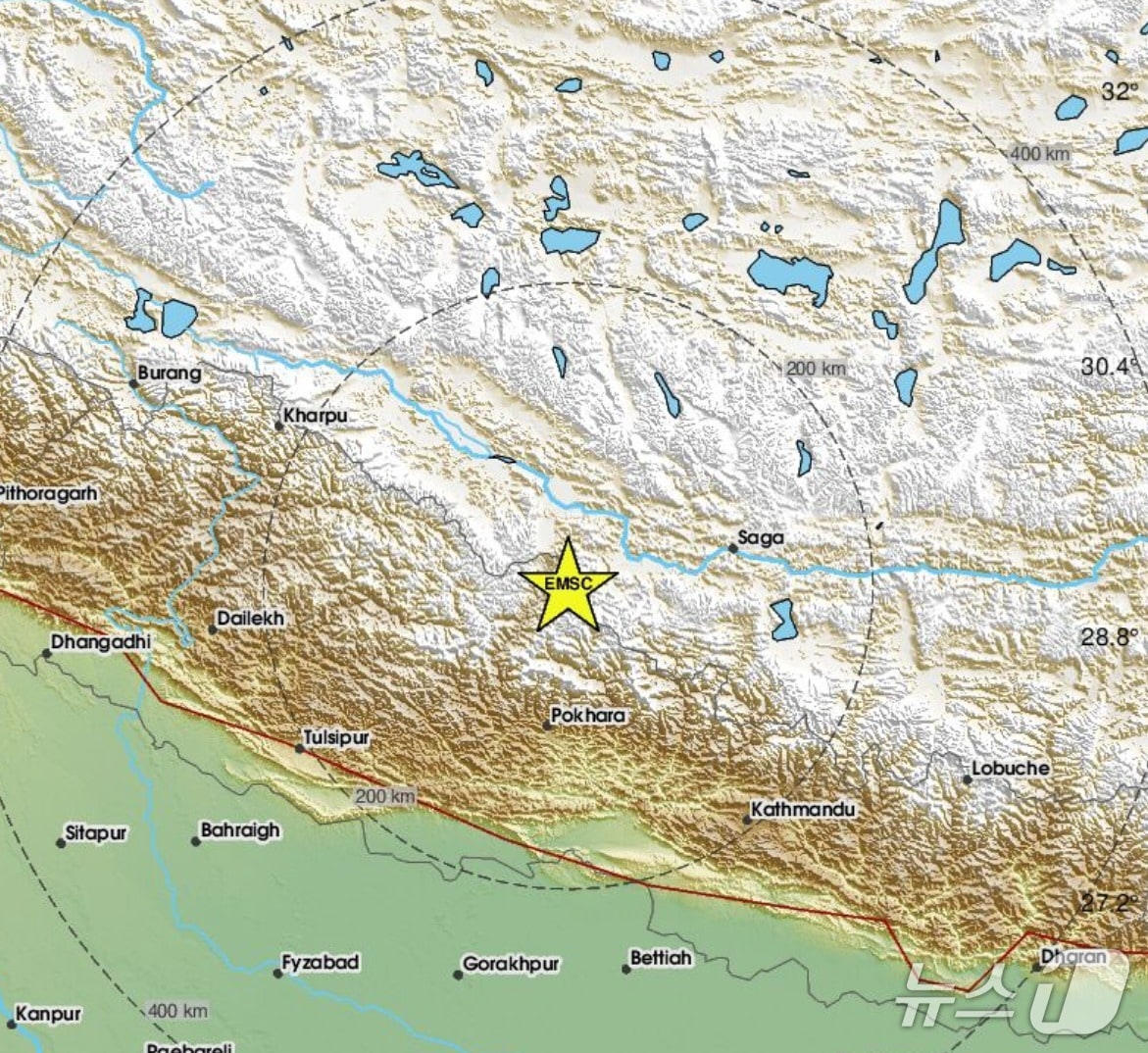 중국 티베트서 규모 5.3 지진 발생